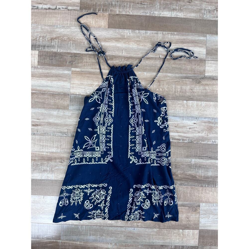 Faithfull x REVOLVE New Age Navy Dress Bandit Print Size XS